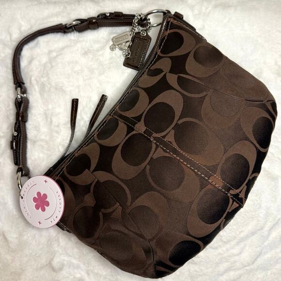 Coach Handbags - y2k Coach 12675 Brown Signature Hobo Shoulder Bag
